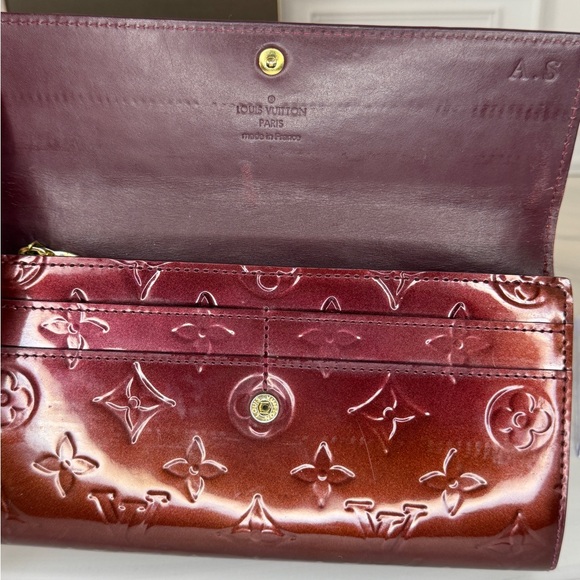 Louis Vuitton Vernis Long Wallet – Amarante | Box & Dust Bag | Initials AS - Picture 9 of 15